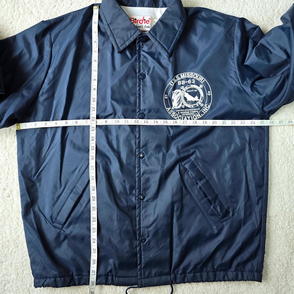 USS Missouri BB-63 Association Navy Veteran Mens Size M Windbreaker Made in USA - Picture 3 of 13